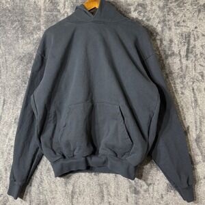 Los Angeles Apparel Pullover Hoodie 14 Oz Heavy Fleece Black Large